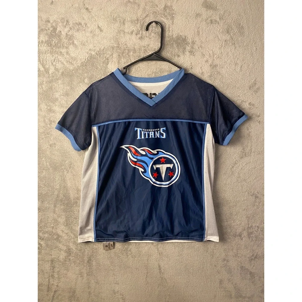 NFL Tennessee Titans Reversible Flag Football Jersey Youth Large Blue White